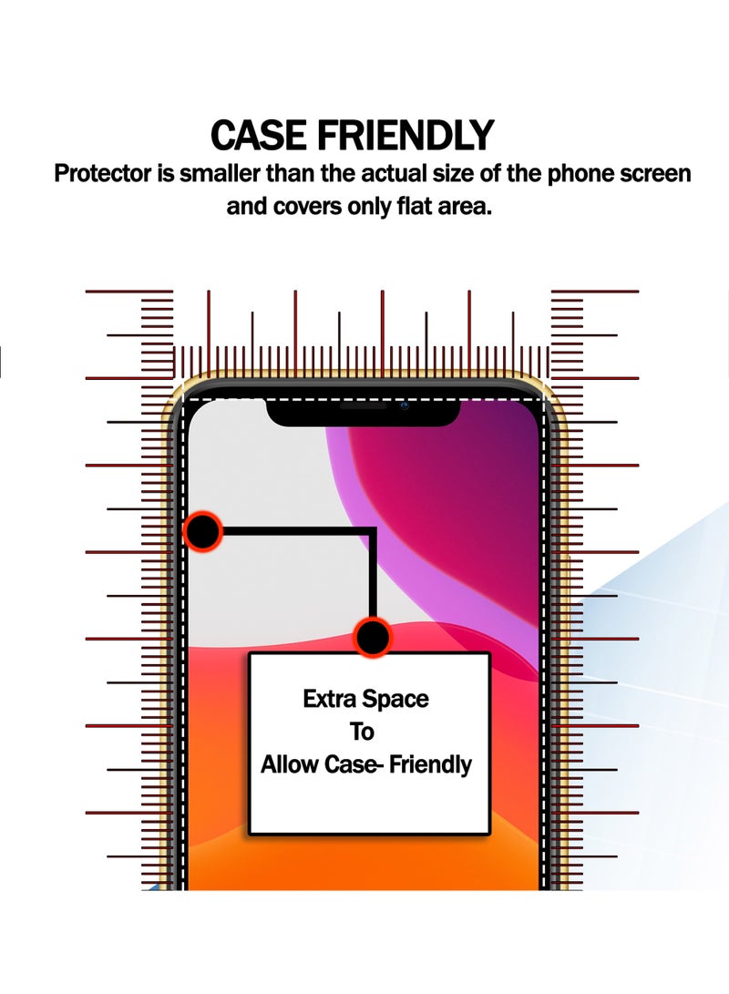 RKINC Screen Protector [2-Pack] for iPhone 12 Pro Max, Tempered Glass Film Screen Protector, 0.33mm [Anti-Scratch][Anti-Shatter][Bubble-Free] - Image 3